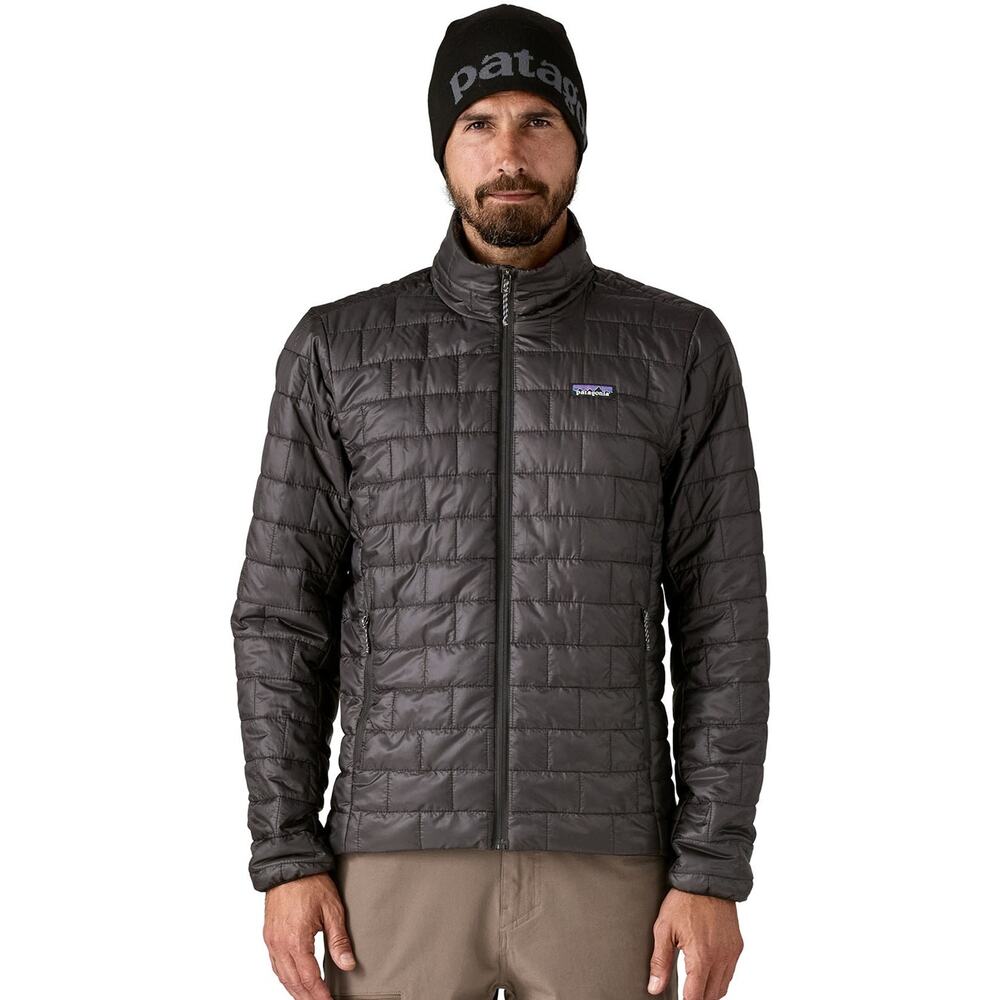 Patagonia Nano Zip Up Mock Neck Outdoor Puffer Jacket Black XXL - Picture 3 of 9